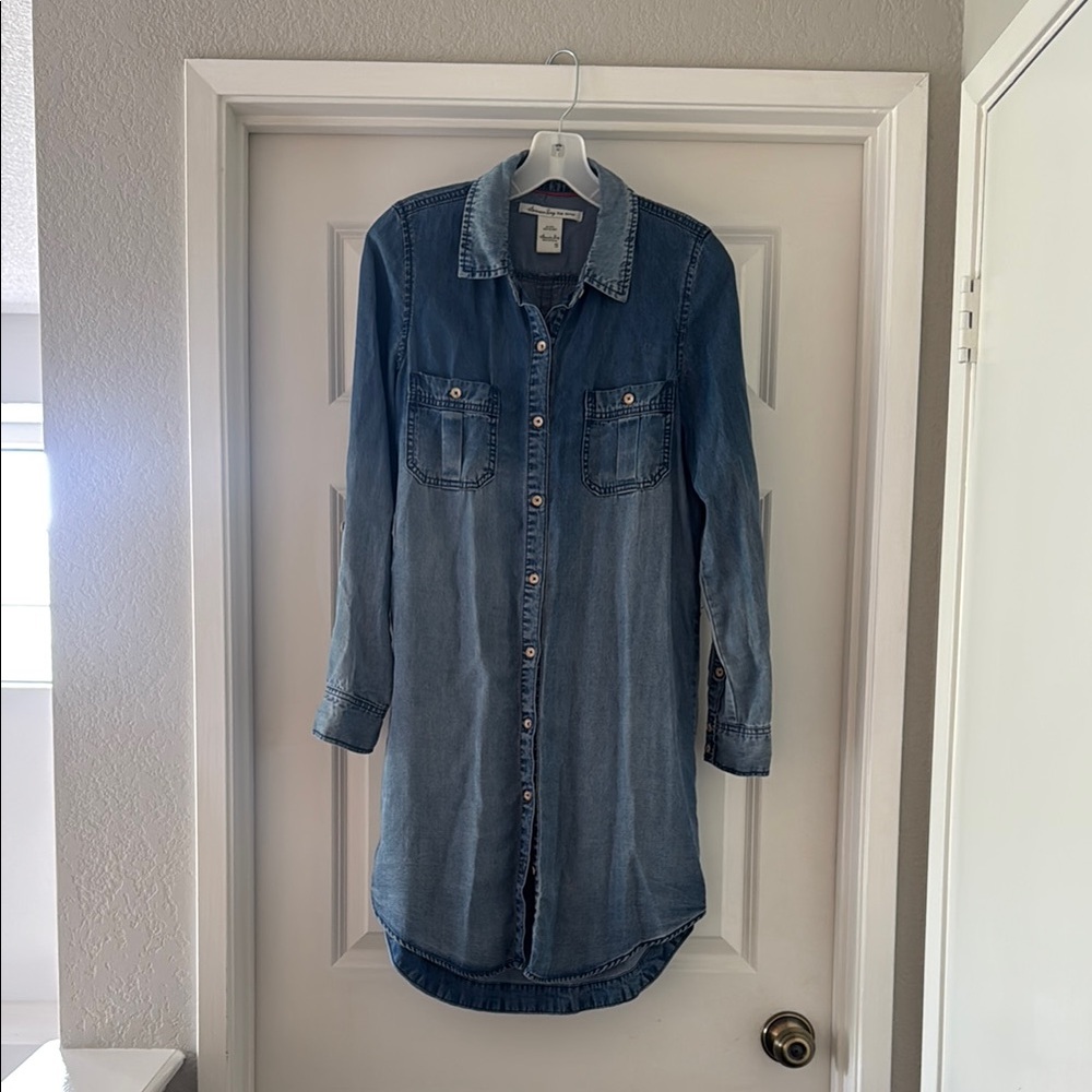 Denim Button-Up Shirt Dress by American Rag